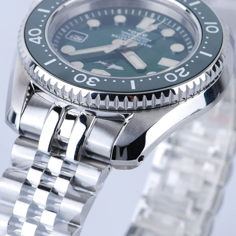 Heimdallr SBDX001 Men's Dive Watch 42mm Green Dial Sapphire Ceramic Bezel NH35 Automatic Movement 30Bar Water Resistant MM300