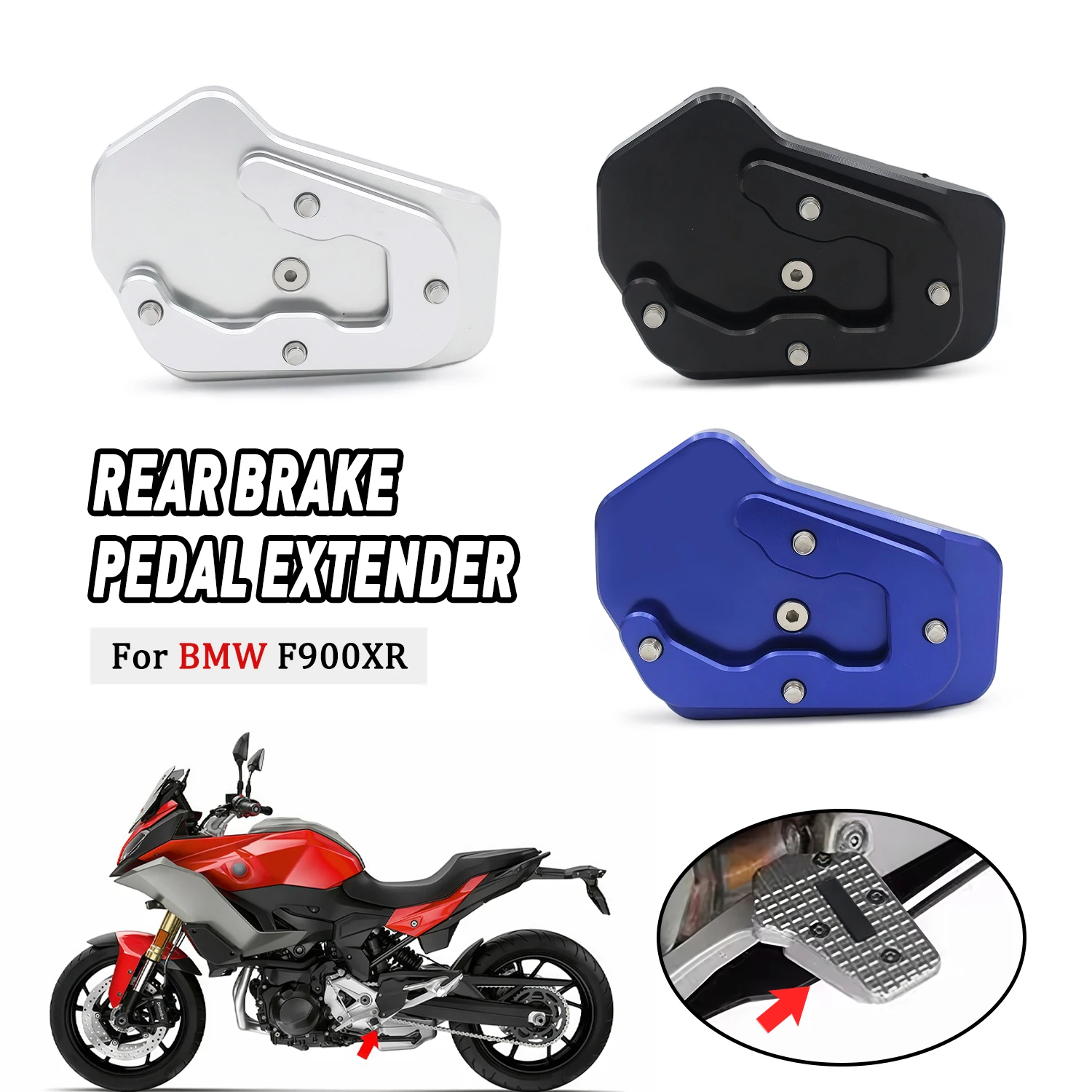 

For BMW F900XR F 900XR F900 R 2020 2021 2022 Motorcycle Accessories Kickstand Foot Side Stand Extension Pad Enlarge Feet Cover