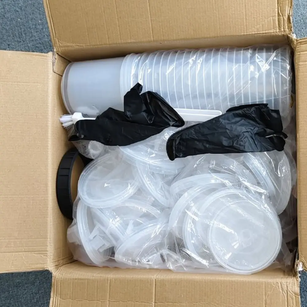 600ML Disposable Paint Dispenser Cup For Automotive Refinishing Furniture Restoration Plastic Spray Surface Applicator