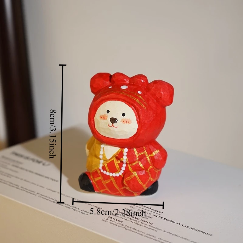 Journey To The West Character Collection Hand Carved Wood Statue Monk Tang and Monkey King Quartet Desk Decoration Set Figurines