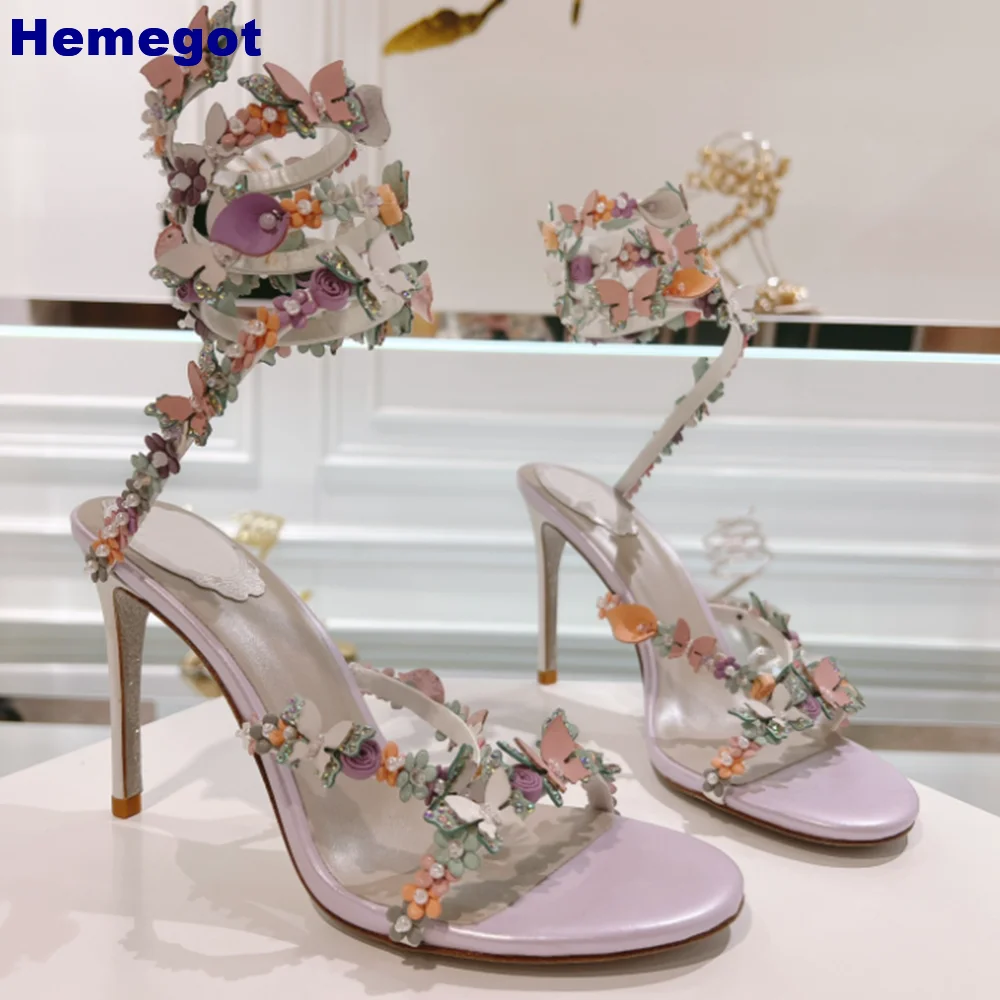 

Snake-Shaped Winding Luxury Wedding Shoes 2024 Summer New Crystal Bling Bling Pearls Sandals Genuine Leather Fashion Women Pumps