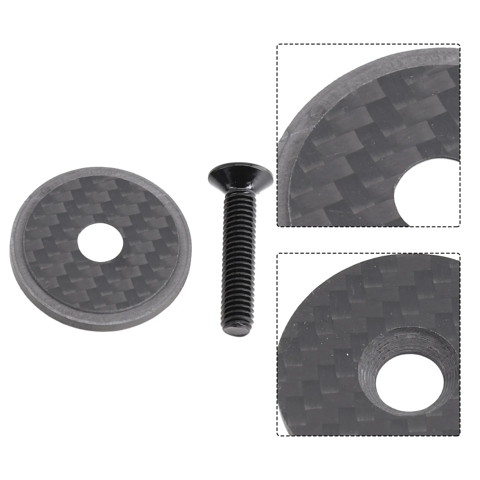 غطاء غطاء جذعي لسماعة الرأس من ألياف الكربون خفيف الوزن مع مسمار من التيتانيوم مناسب لتوجيه 31 8 مم وسهل التركيب