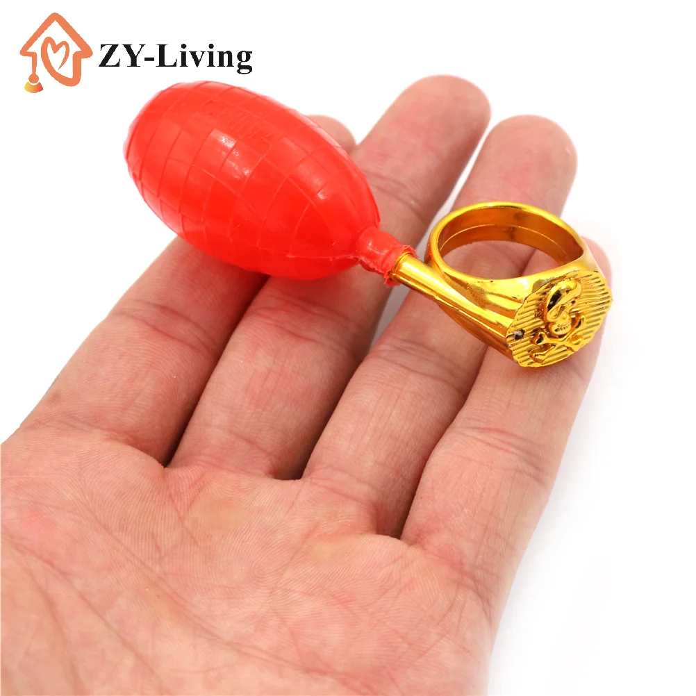 

1Pcs Funny Prank Jokes Fool's Day Water Ring Spray Squirt Ring Tricky Toy