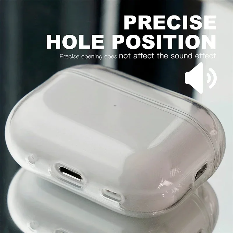 غطاء سماعة أذن من البولي يلومن الليّن مع حزام حبل ، حافظة شفافة لهواتف Apple Airpods Pro 2 الجيل الثاني سماعات Air Pods 4 3 2 3rd