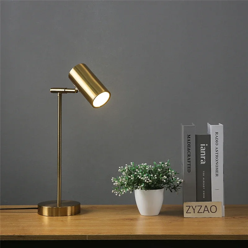 Modern Creative Golden Table Lamps Eye Protection Study Reading Desk Lamp Nordic Living Room Bedroom Bedside Decor Table Light