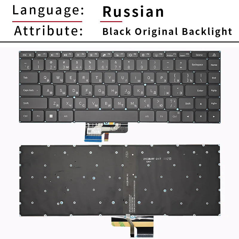 US Russian Layout Keyboard For MI/Xiaomi Redmibook RMA2201 RMA2202 RMA2203 RAM2204 MIA2207 MIA2208 XMA2010 MIF2209 MIA2210 D2201