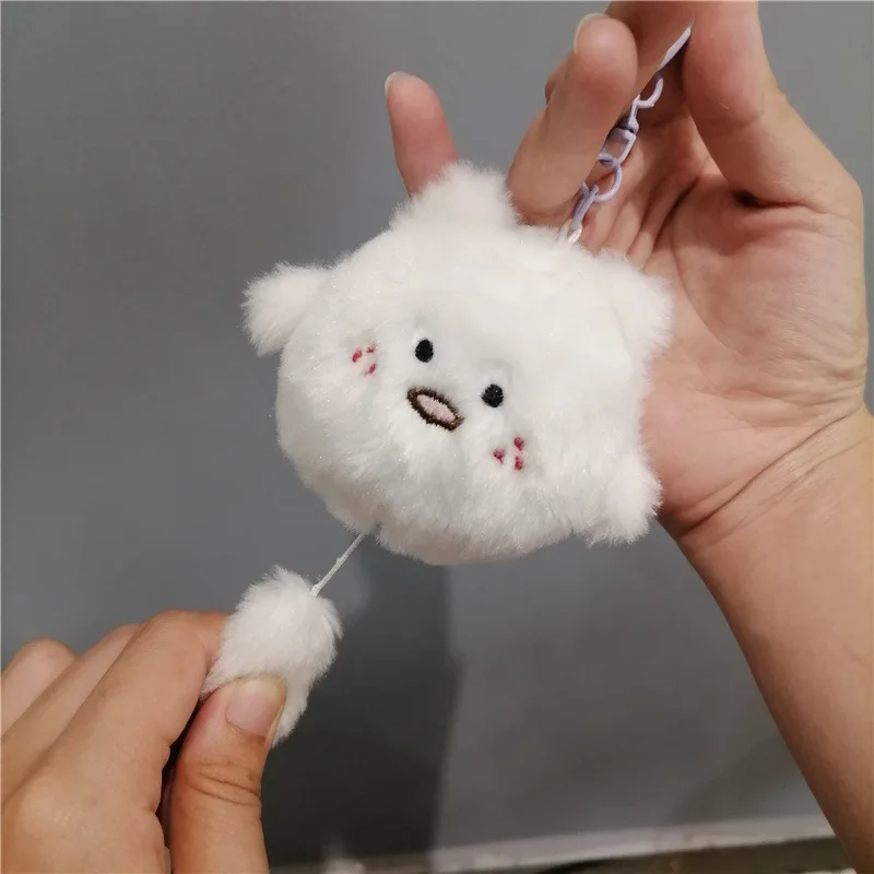 12cm nuovi bambini Kawaii carino piccolo gatto bianco decompressione peluche portachiavi ciondolo bambola bambini animali del fumetto peluche regalo di fascino