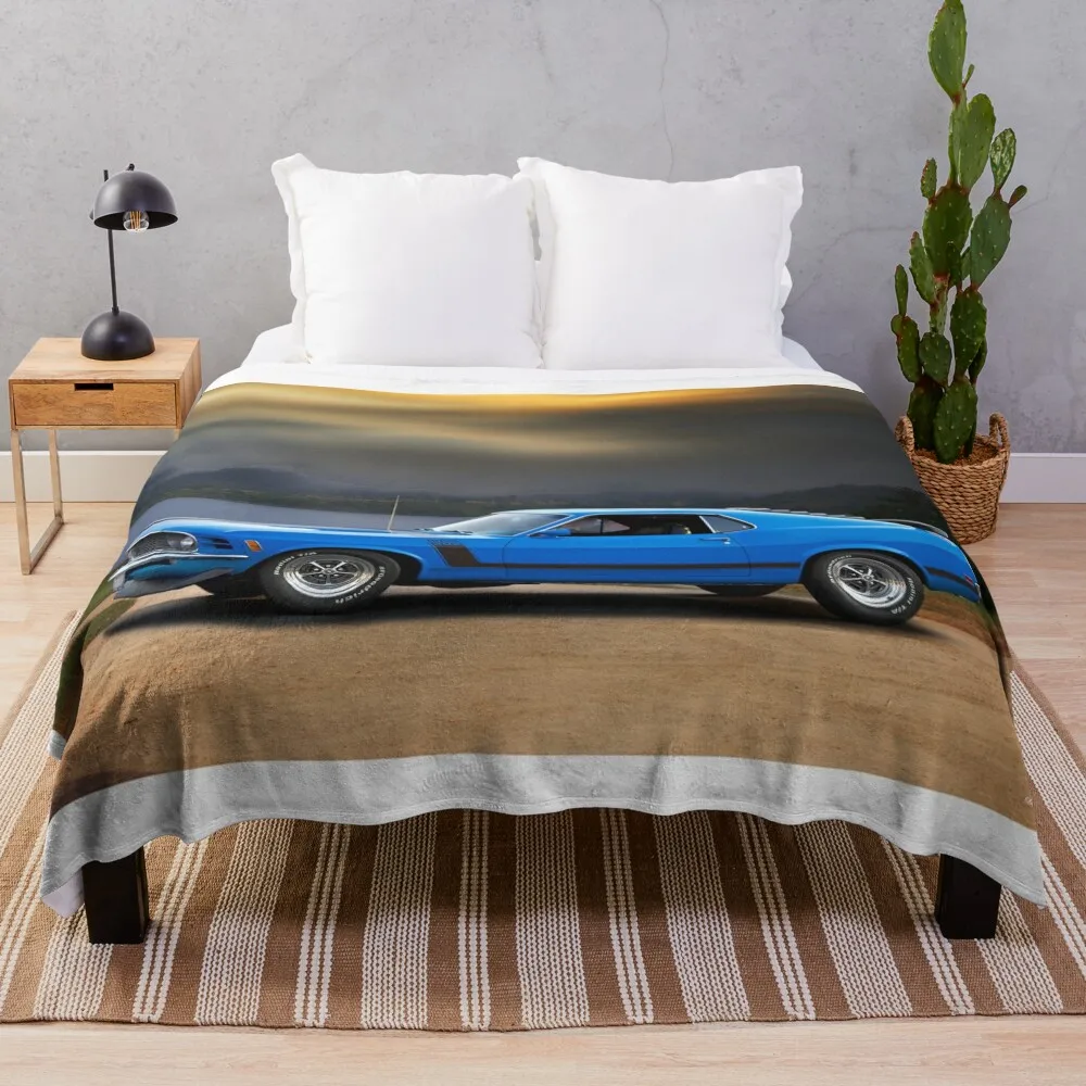 1969 Ford Mustang Boss 302 Throw Blanket Large For Baby Decorative Sofas Custom Blankets