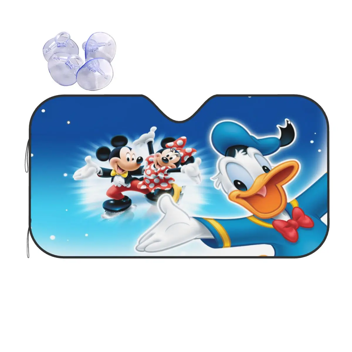 

Cartoon Donald Duck Funny Windshield Sunshade 70x130cm mickey minnie Foils Car Window Windscreen Cover Sun Shade Protect