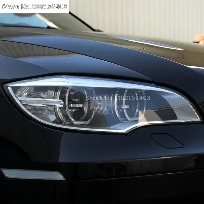 

2 шт. для BMW X6 M E71 2008-2014, оттенок автомобильных фар, черная защитная пленка, передняя фара, прозрачная наклейка из ТПУ, аксессуары