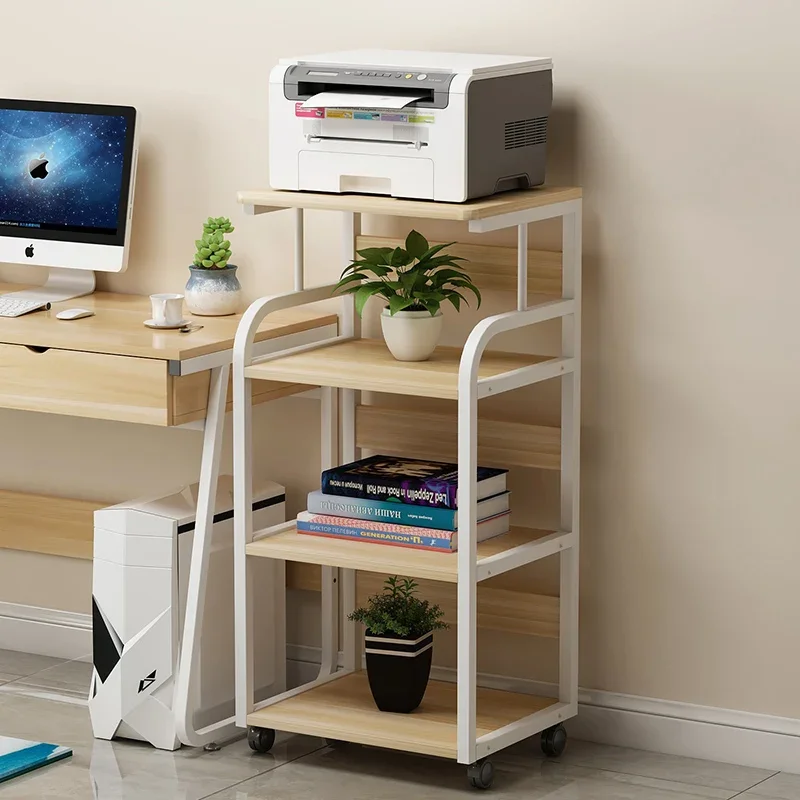 

Shelf Multi-layer shelf Simple modern mobile floor desk side main box storage rack