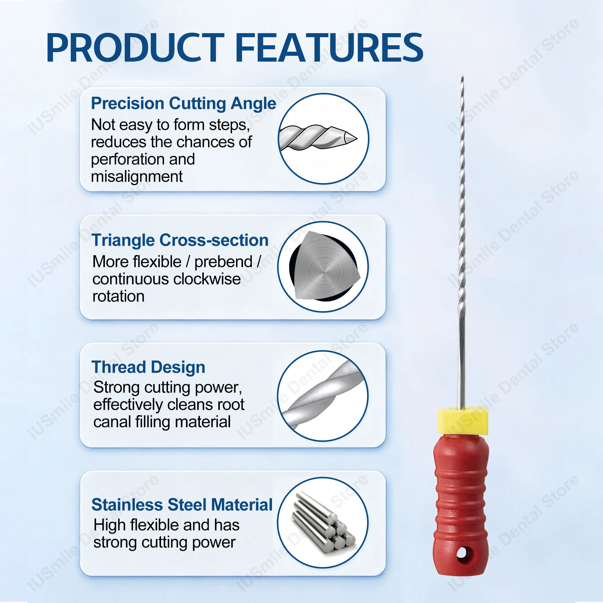 1 Box Dental Stainless Steel Reamers Dental Hand Use Root Canal Files