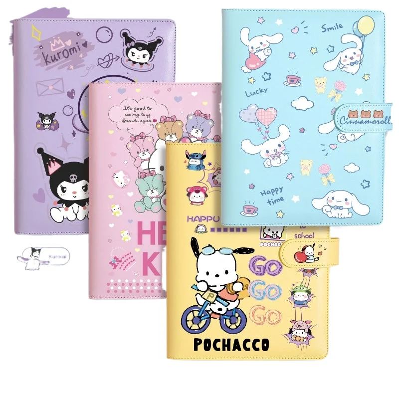 

Hello Kitty Kurome Cinnamon Cute A6 Manual Cartoon Notebook PU Cover High-Looking Diary Student Living Page Diary Birthday Gift