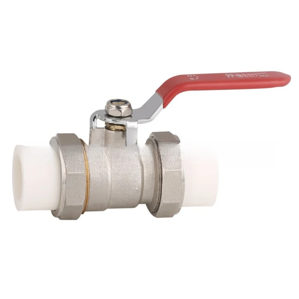 

DN20 Brass Ball Valve with Electroplated PPR Union Connection for Use in Hot and Cold Water Systems with High Flow Needs