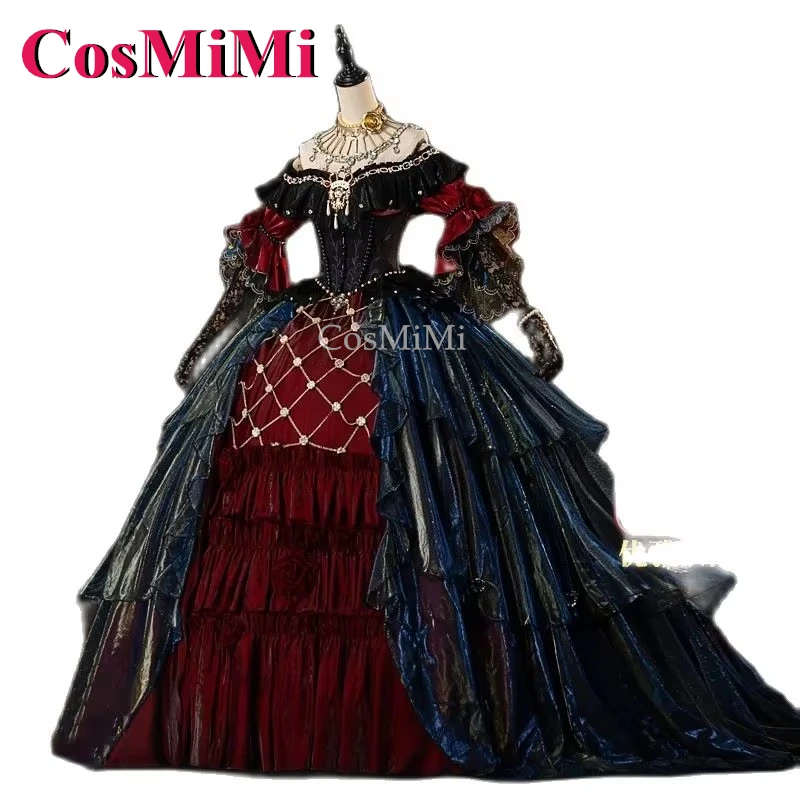 

CosMiMi Game Identity V Mary/Bloody Queen Cosplay Costumes New Skin Elegant Red Black Formal Dress Carnival Role Play Clothing