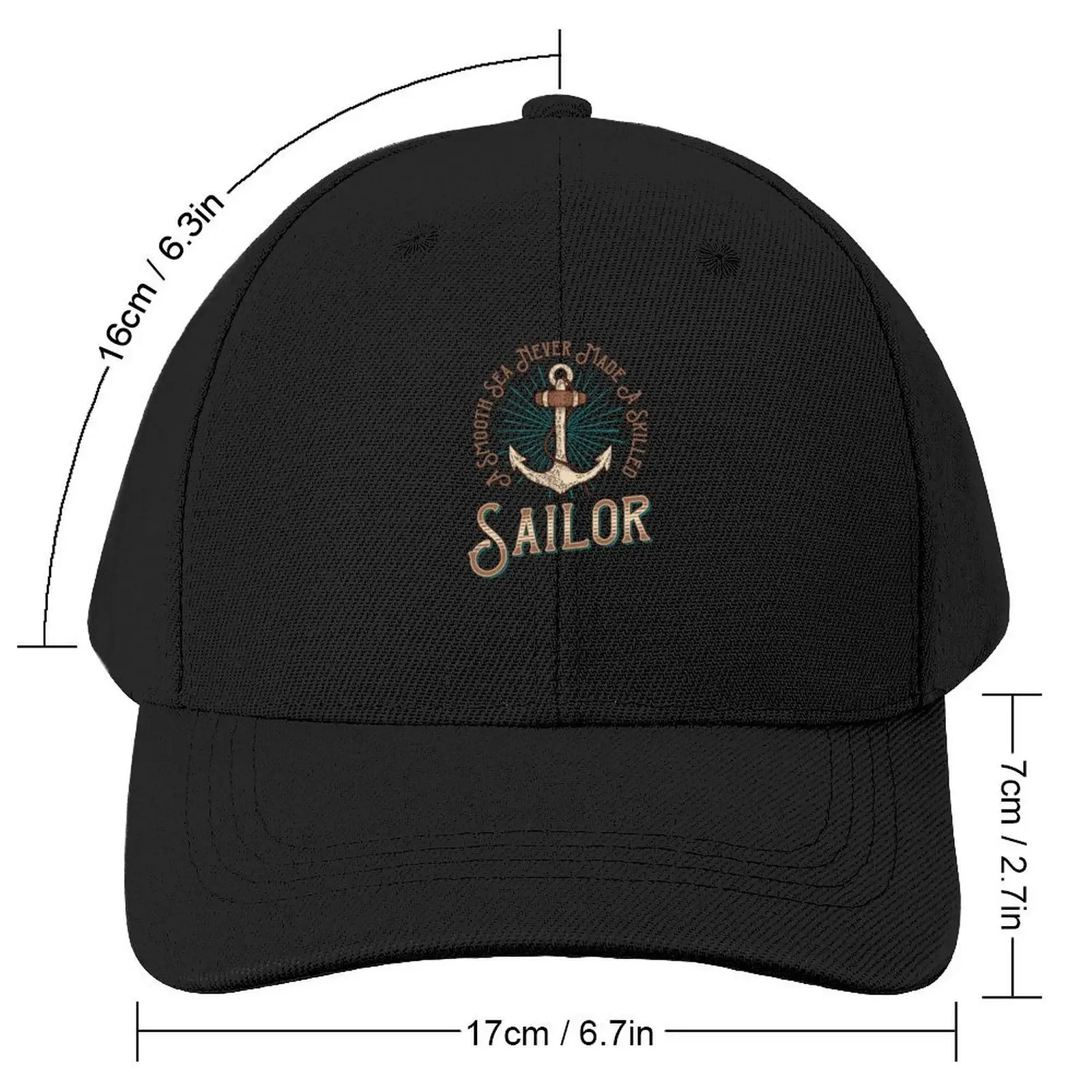 A Smooth Sea Never Made A Skilled Sailor Baseball Cap Fishing cap Golf Boy Women's