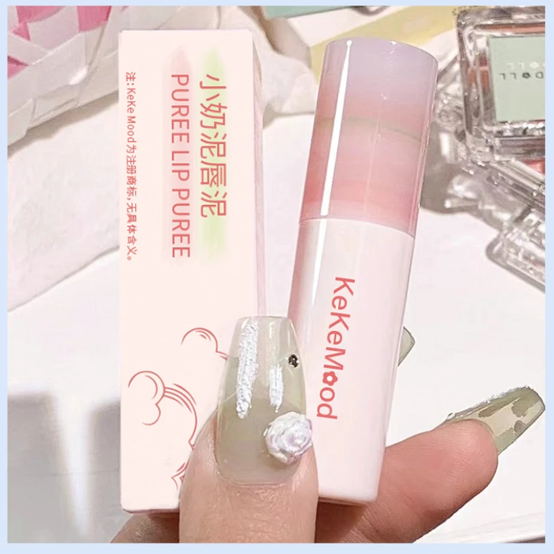 KeKeMood Spring Season Moving Lip Glaze Small Milk Mud Matte Matte Surface Whitening Not Easy to Stick Cup Lipstick Natural