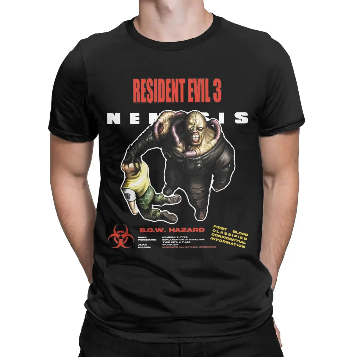 RESIDENT EVILs 3- NEMESIS V1 T Shirts Accessories Men Women 100% Cotton Humorous T-shirt Short Sleeve Tops Unique