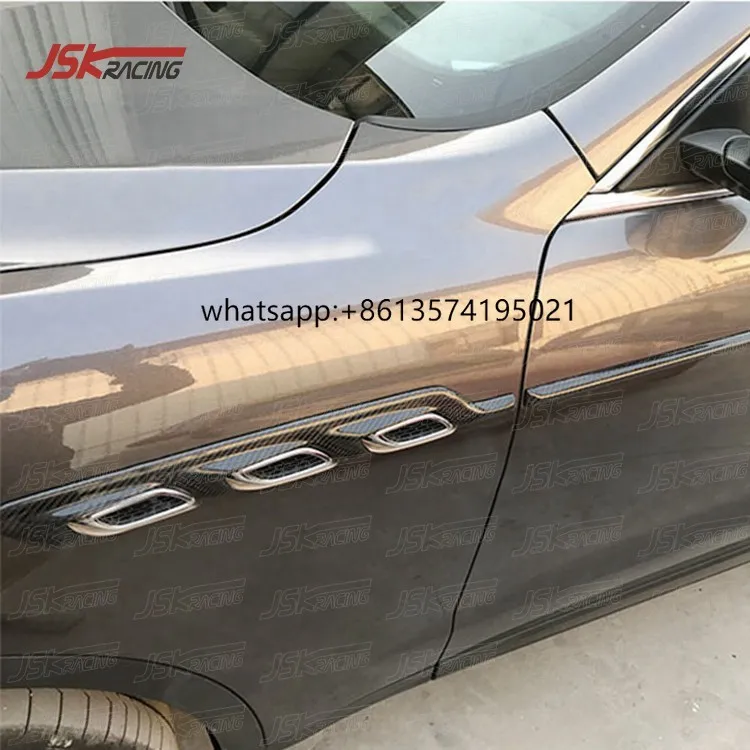

Mans Style Dry Carbon Fiber Front Fender Trim for 2016-2018 Maserati Levante