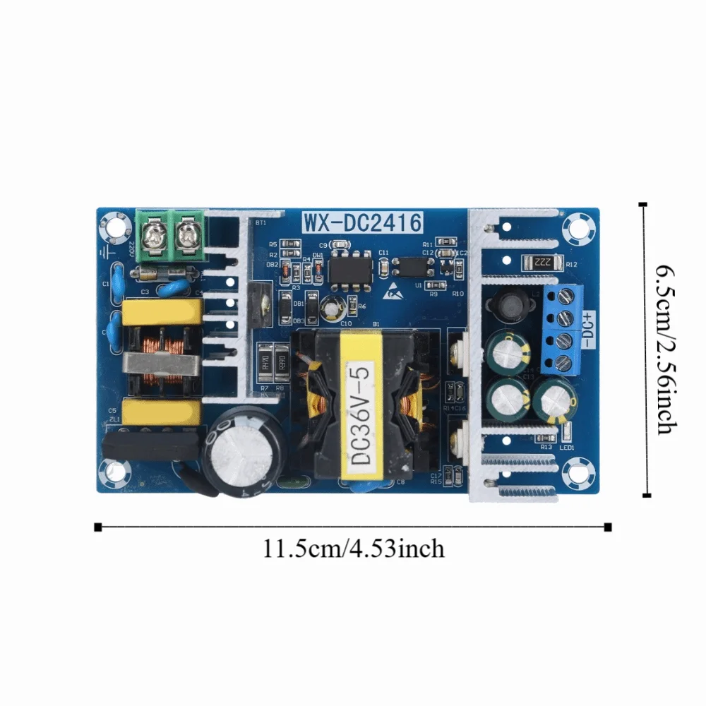 WXDC2416 AC to DC Power Supply Module AC 100‑240V to DC 36V 5A 180W Switching Power Supply Board Stable Performance High Power