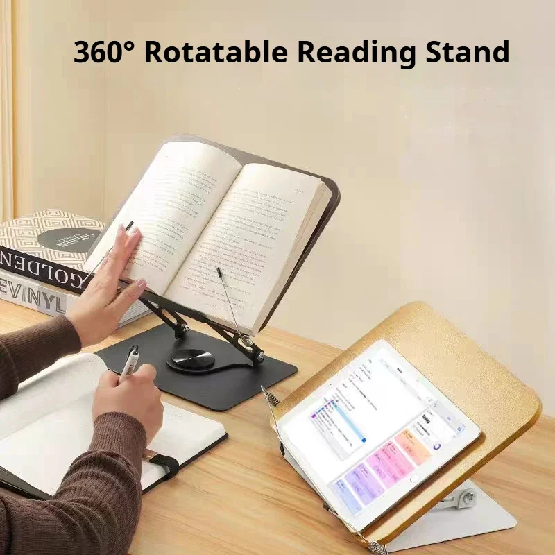 Support De Lecture Book Stand Holder Book Clamp Reading Stand Reading Support for Down Lying 360 Rotate Desk Accessories