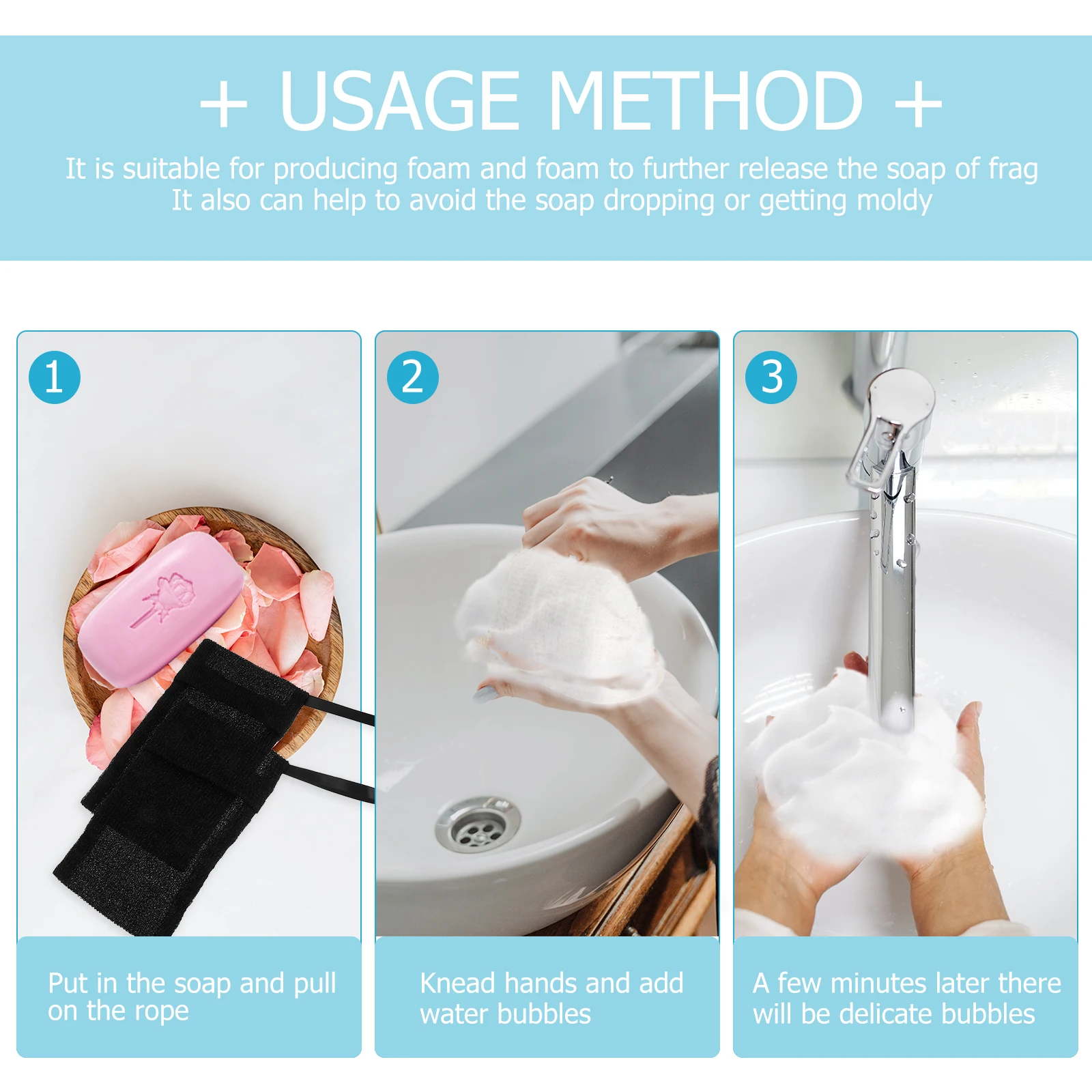 

10 Pcs Soap Foaming Mesh Bag H made Bubbling Pouch Face Wash Cleansing Saver Abundant Bubbles Silky Touch Reducing Sebum Dirt