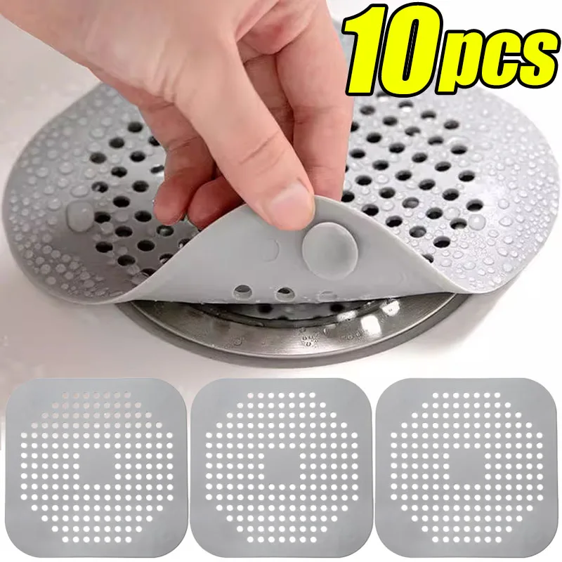 Silikon-Abflussstopper für Küche und Bad, Haarfänger für Badewanne, Duschablauf und Spüle, Wasserfilter, Haushaltszubehör