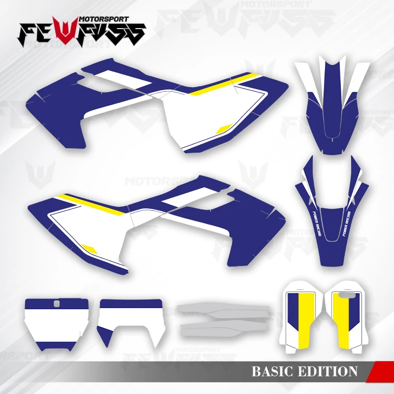 Fewfuss для HUSQVARNA TC FC TX FS 125 250 350 450 2016 2017 2018 TE FE 2017-2019 Мотоциклетные графические наклейки с номером и именем на заказ