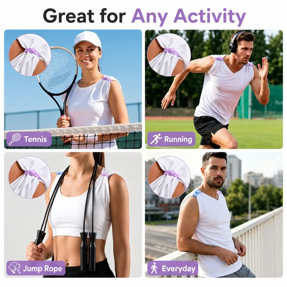 12PCS Soft Silicone Softball Sleeve Holders Adjustable Easy To Clean Shirt Sleeve Holders Button Fastening Colorfast