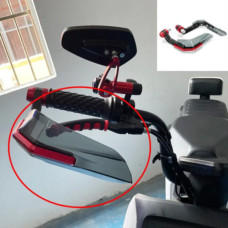 معدات واقية من الألومنيوم مقاومة للرياح باستخدام الحاسب الآلي للدراجات النارية ، واقي واقي اليد ، واقي اليد للزجاج الأمامي ، مقبض واقي لسكوتر موتوكروس #1