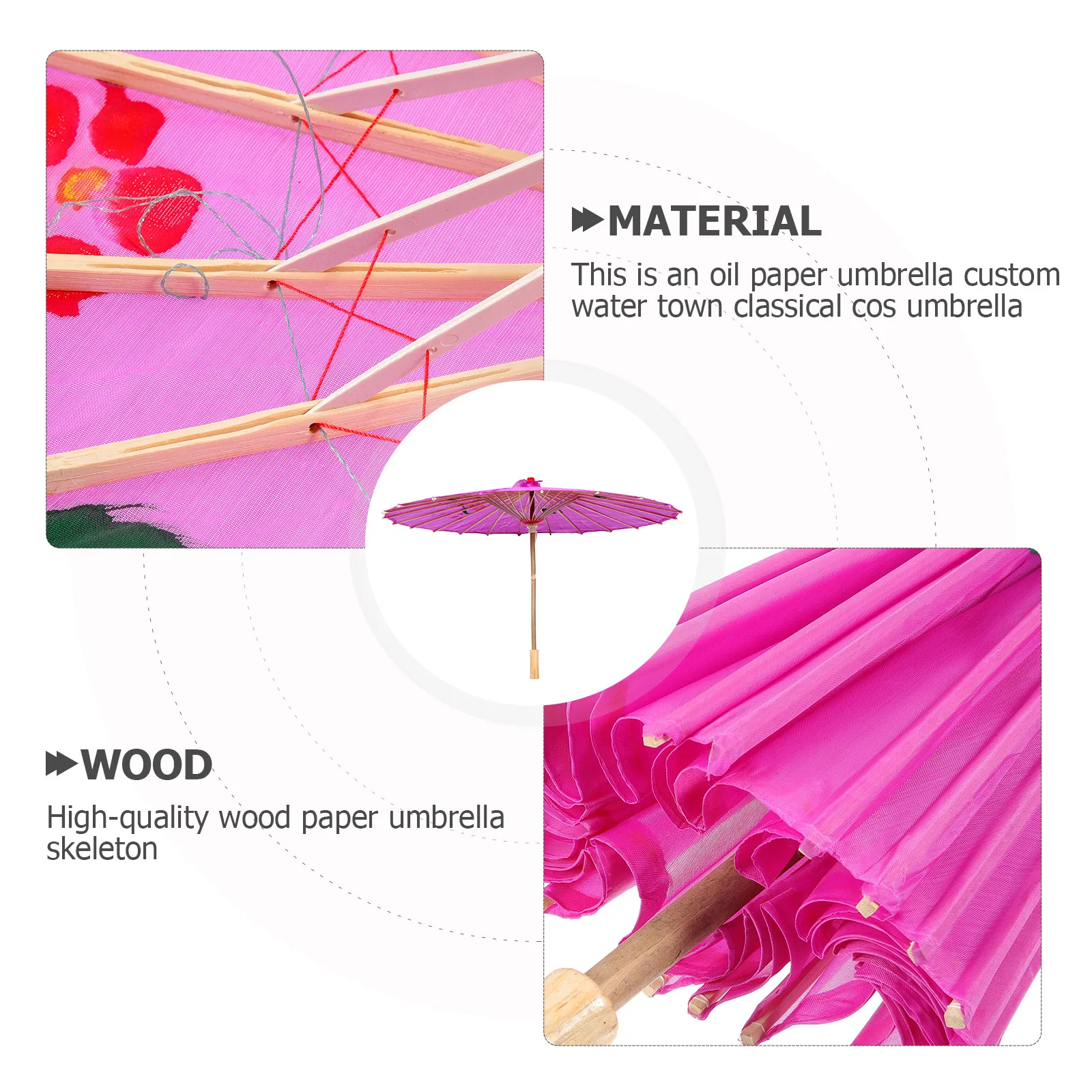 

Oil Paper Umbrella Classical Dance Flower Umbrella Silk Performance Prop Decorative Restaurant Decoration Traditional Craft