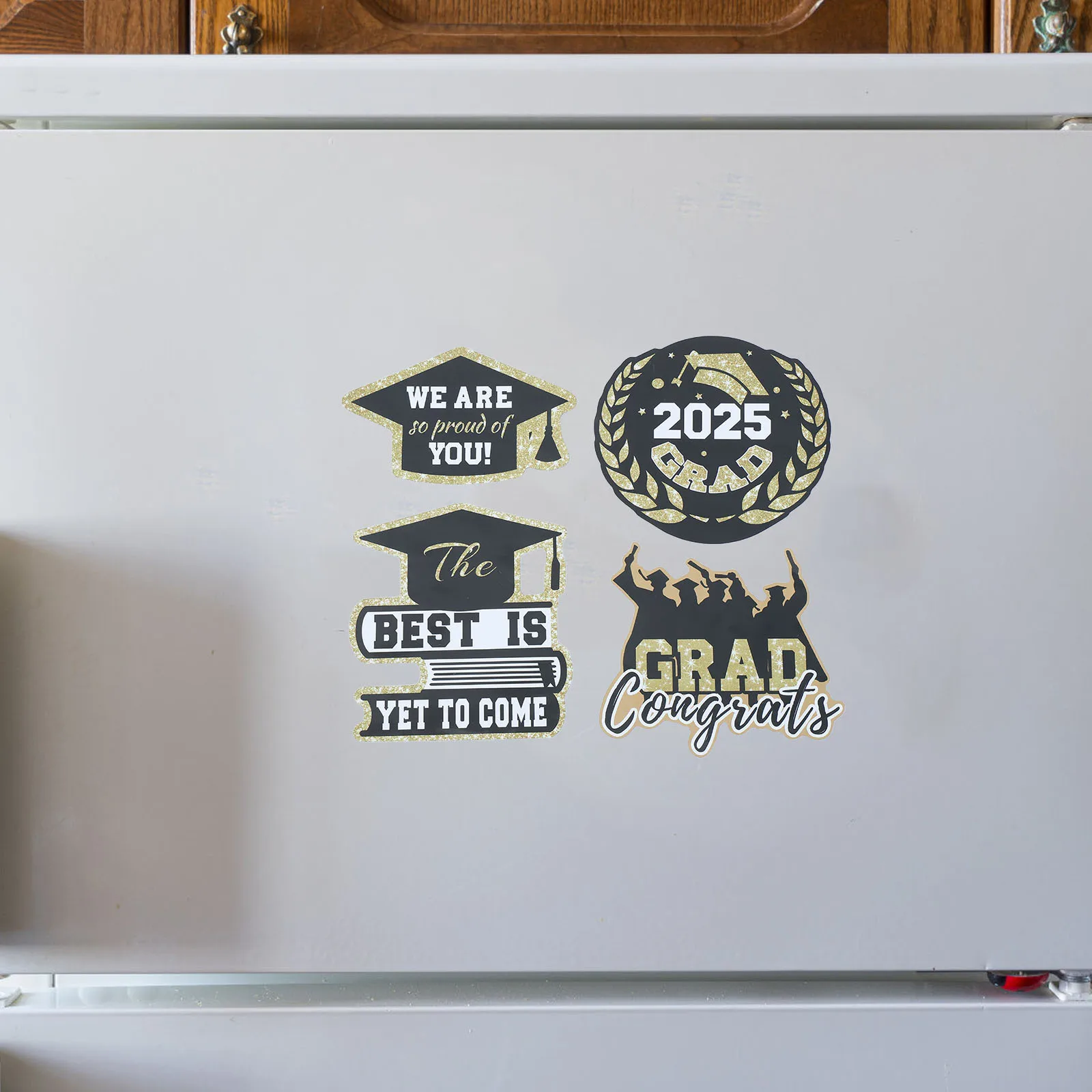 

1Set Graduation Fridge Magnets Creative Design for Parties Congrats Grad Decals PVC Material Car Decor Supplies