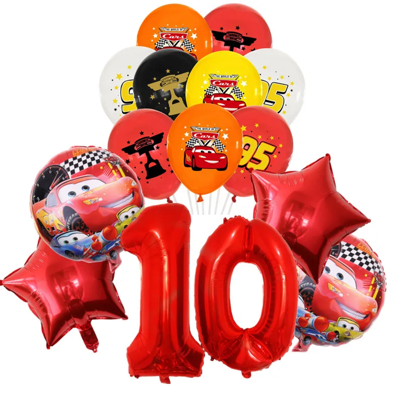 

15 шт., латексные воздушные шары из мультфильма «Тачки Диснея»