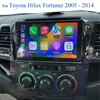 車の自動車ラジオ Android14 8 グラム Ram トヨタフォーチュナーハイラックス 2005-2014 マルチメディアヘッドユニット 2Din DVD テープレコーダー Carplay 4G Lte 1