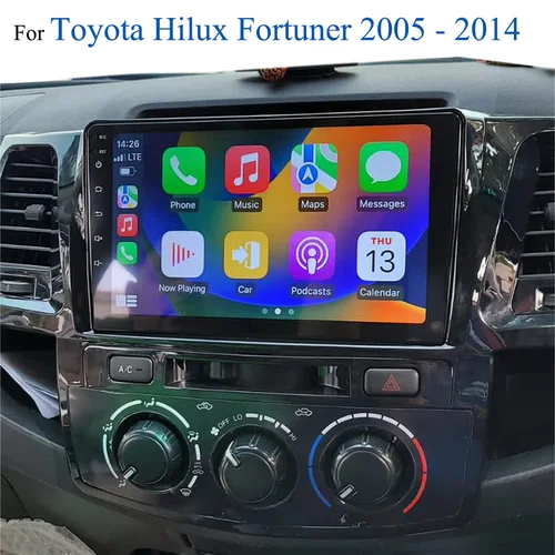 車の自動車ラジオ Android14 8 グラム Ram トヨタフォーチュナーハイラックス 2005-2014 マルチメディアヘッドユニット 2Din DVD テープレコーダー Carplay 4G Lte