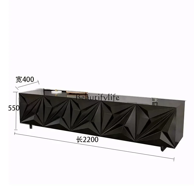 

yj5 Fashion creative living room TV cabinet Small apartment designer paint low cabinet customization