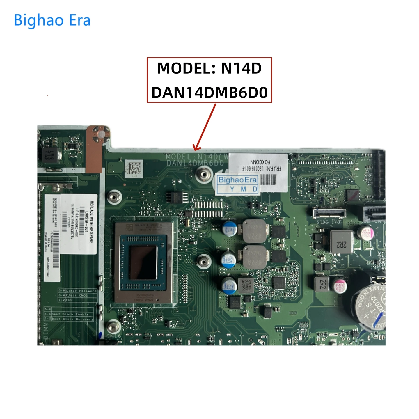 Imagem -03 - Placa-mãe para hp Modelo: N14d Dan14dmb6d0 para hp 205 Pro g4 24-dp 27-dp com R34300 R5-4500 R7-4700 L90518601 Cpu L90519-601