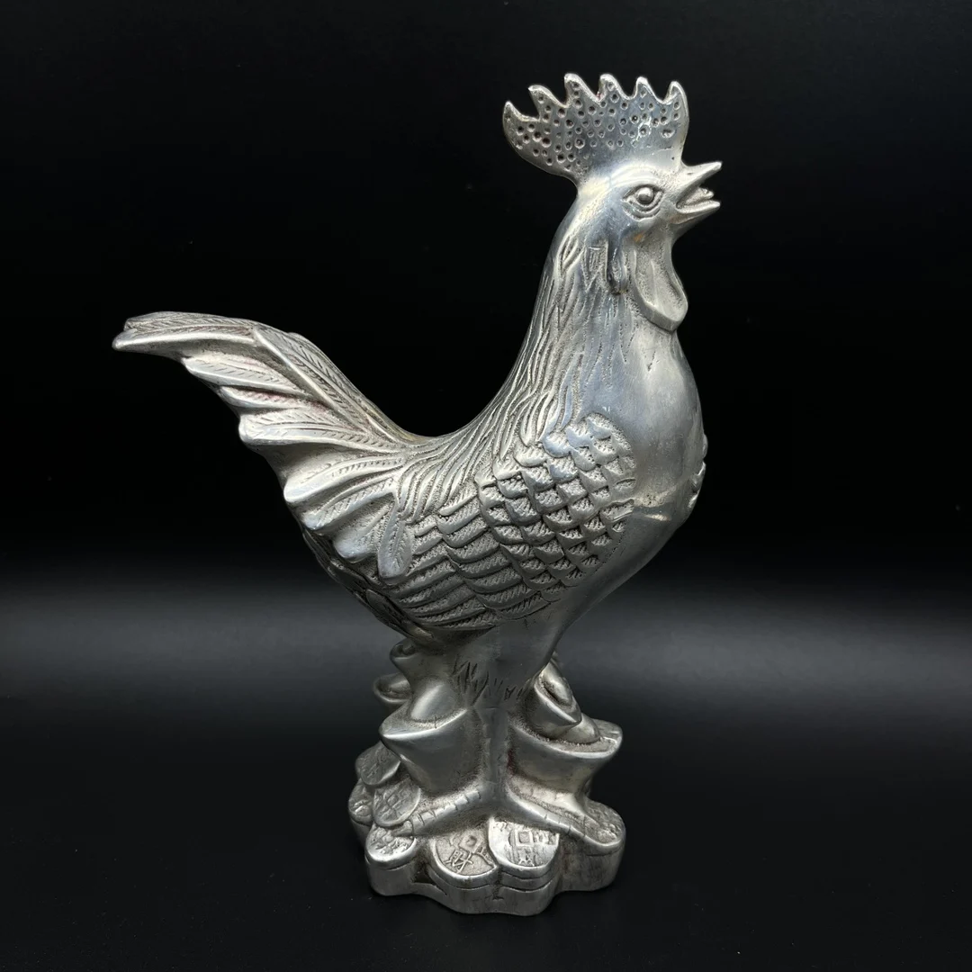 Chinese Elaboration,Cupronickel Engrave ,Good Luck“Cock”,Metal Crafts,Home Decoration,Collect