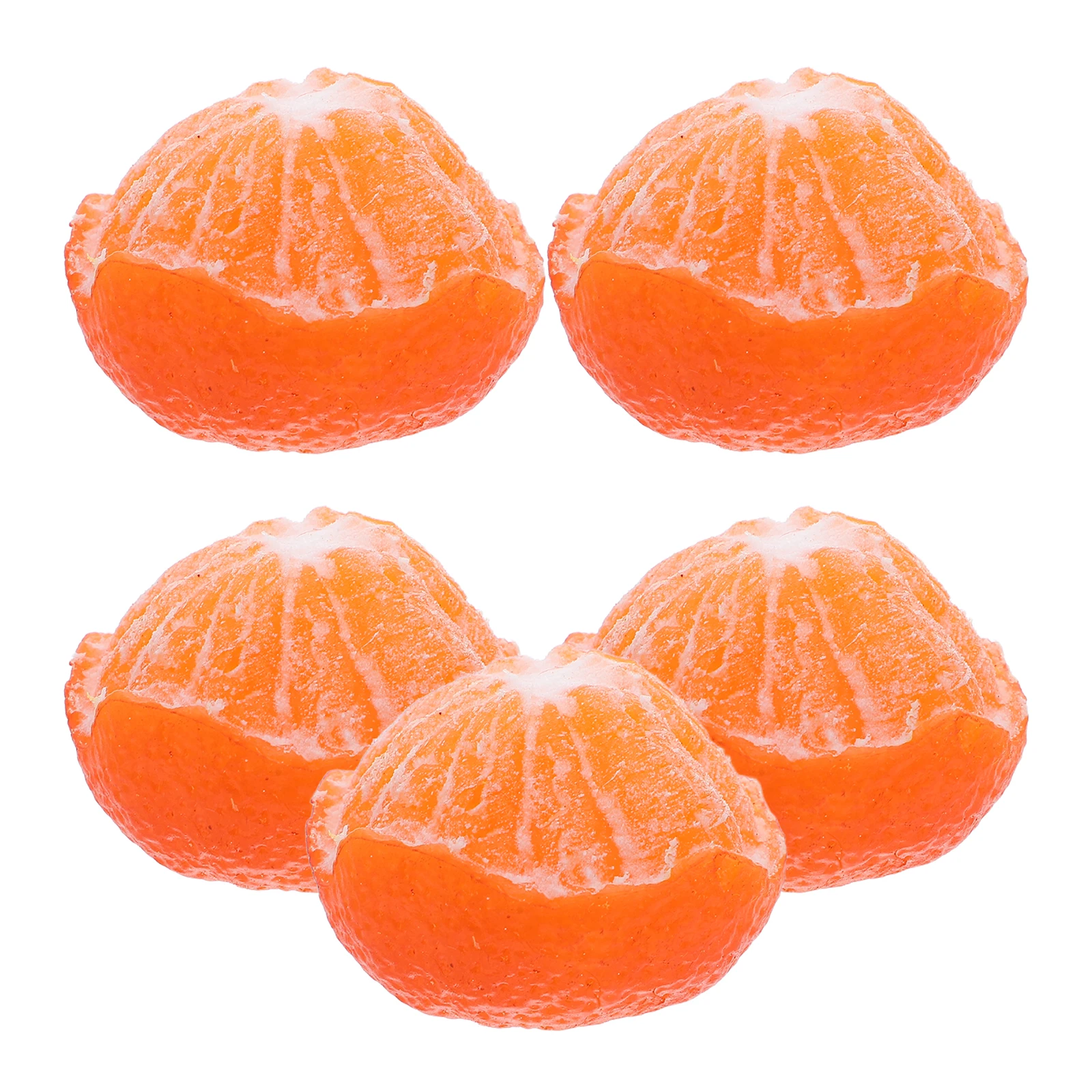

5 Pcs Simulated Orange Artificial Peeled for Photography Fake Fruit Ornaments Citrus Decoration Display Props
