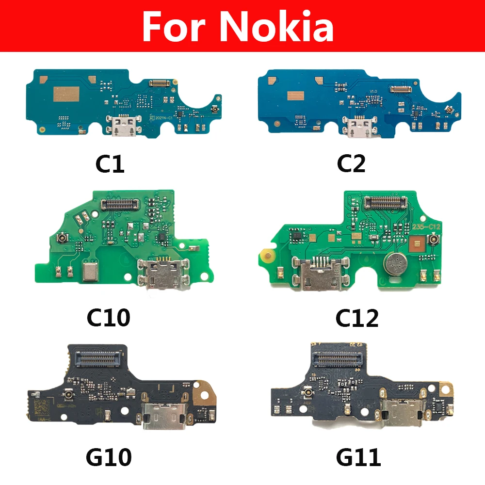 USB Charger Port Jack Dock Connector Flex Cable For Nokia C1 C2 C10 C12 C20 C21 Plus G10 G11 G20 G21 G50  Charging Board Module