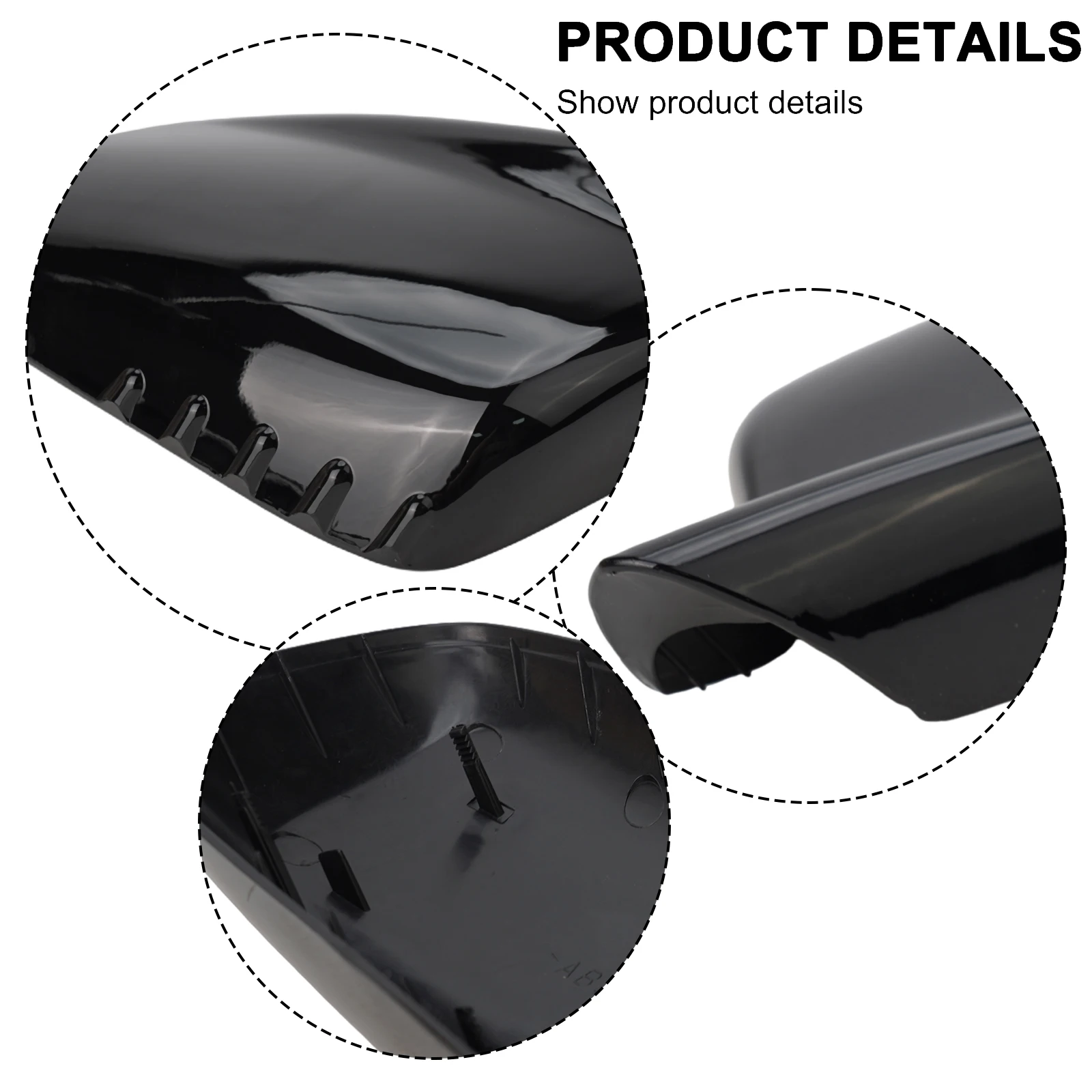 

Part Mirror Covers Accessories Cap E46 E65 E66 Gloss Black ABS Plastic Wing Mirror Cover Replacement Brand New