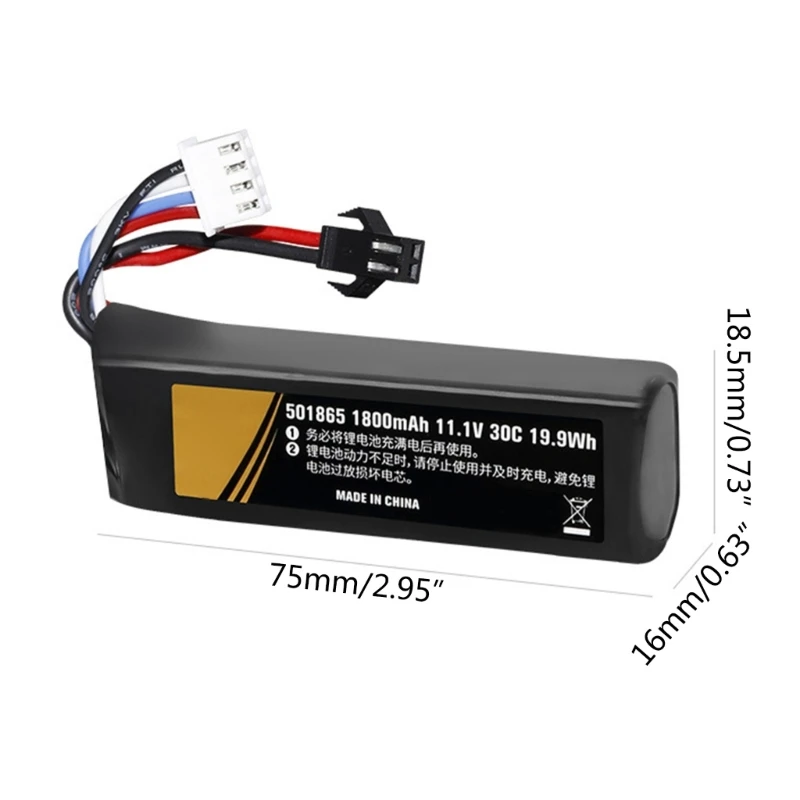 Lipo 3S 11.1V 1800mAh Drones RemoteControl Toy 3S 501865 Lipo