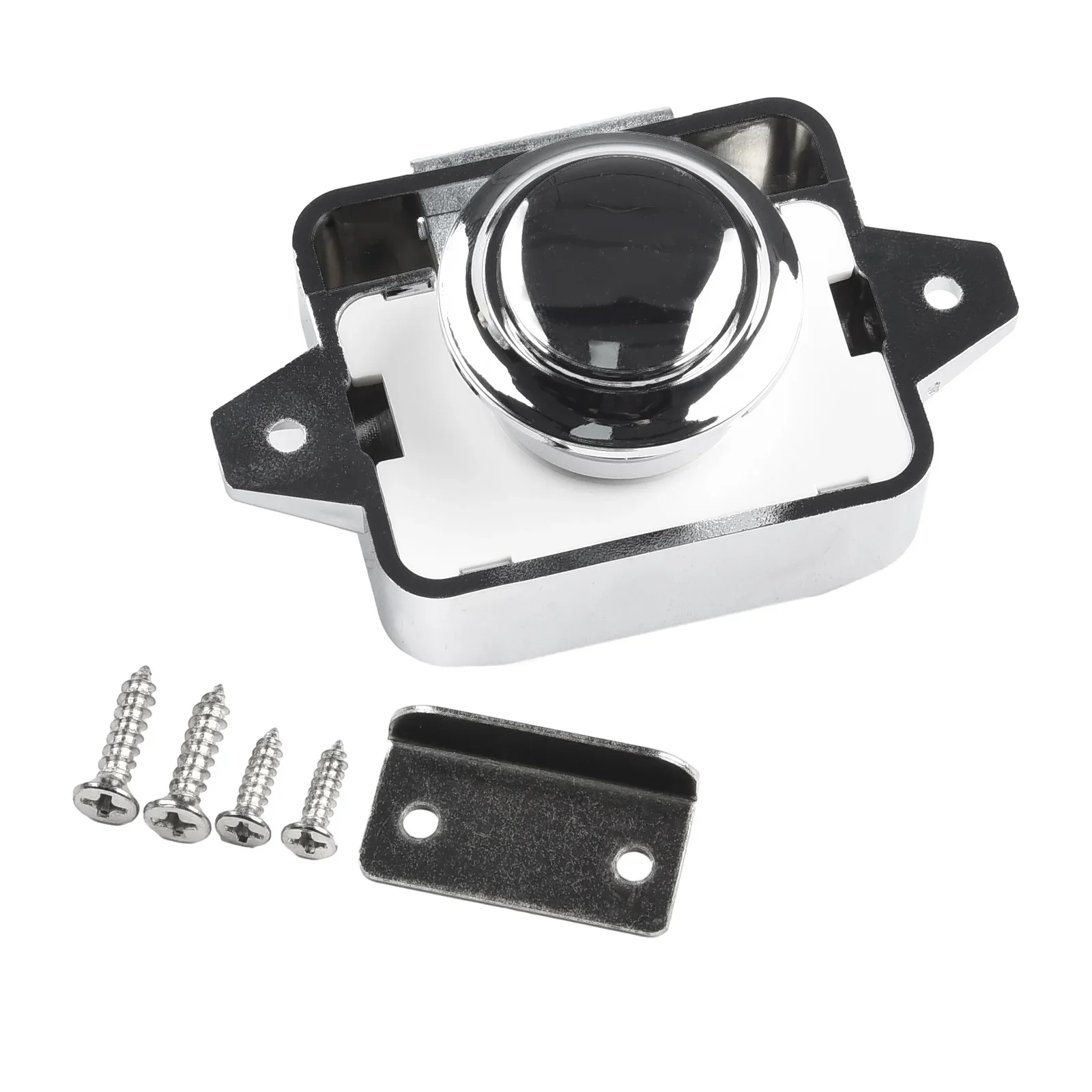 Knob Button Catch Lock Motorhome Button Cabinet Camper Cupboard Furniture Hardware L-shaped Plate RV Practical