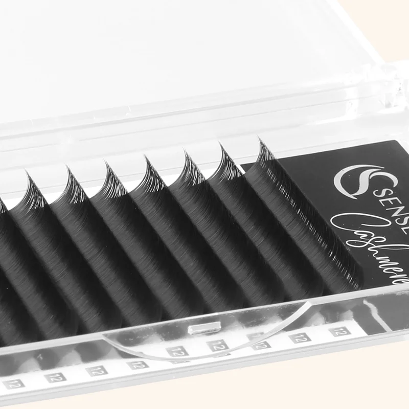 SENSE LASHES Cashmere Premium Classic Eyelash Extensions Super Matte Black Individual Lashes Professional Lash Extensions