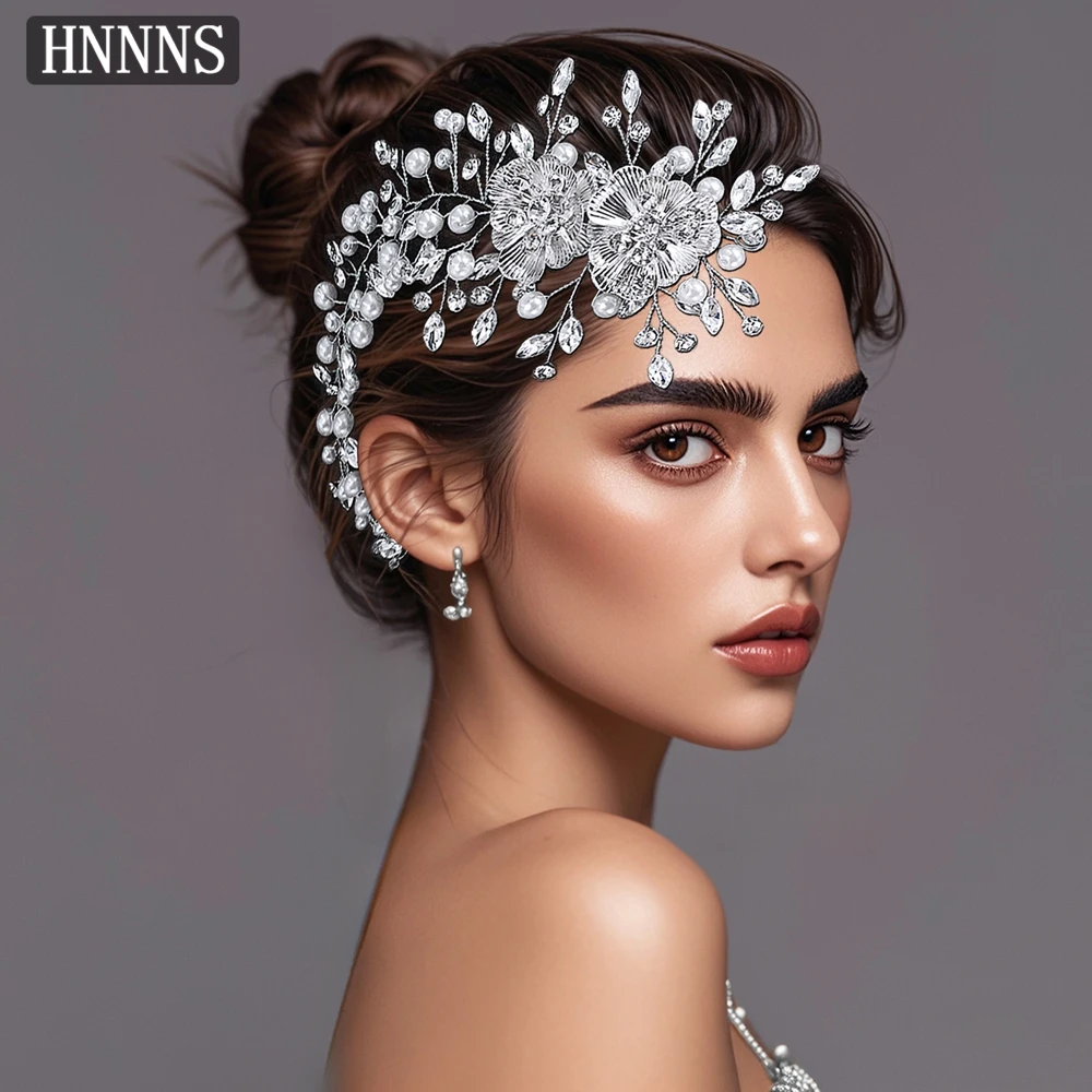 

TOPQUEEN Perfect Bridal Wedding Flower Headband With Pearl Rhinestones Suitable Ladies' Banquets Dinners Hair Accessories YXA265