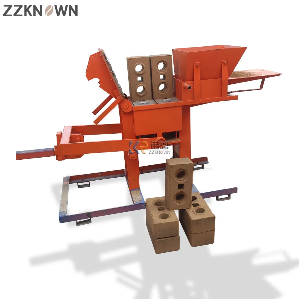 High Quality Portable Clay Interlock Brick Making Machine Manual Soil Hollow Brick Molding Machine