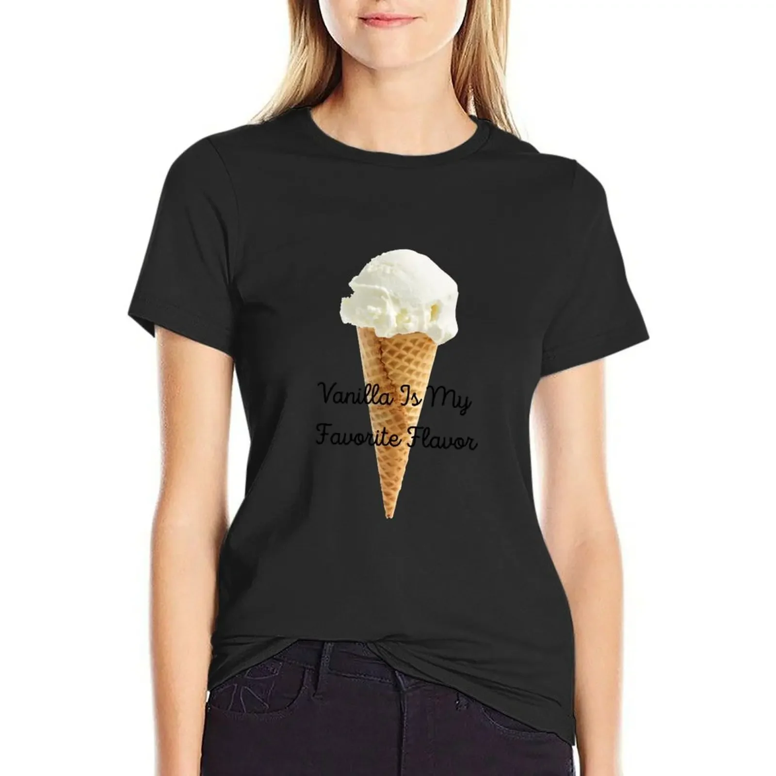 

Vanilla Is My Favorite Flavor T-shirt anime clothes cute clothes t-shirts for Women graphic tees funny