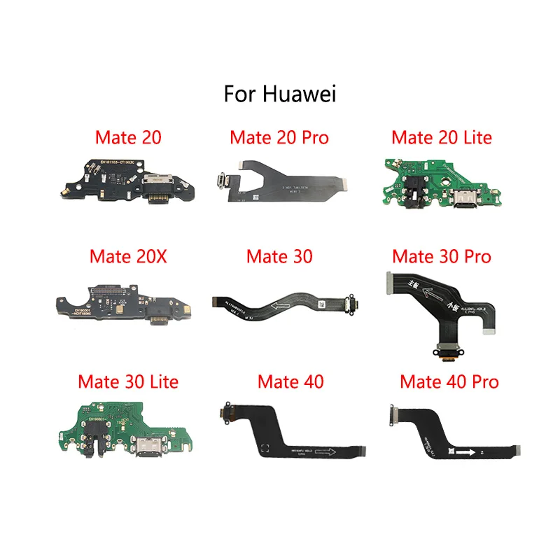 USB Charge Dock Port Socket Jack Plug Connector Flex Cable For Huawei Mate 20 Pro 20X 30 Lite 40 40Pro 5G Charging Board Module