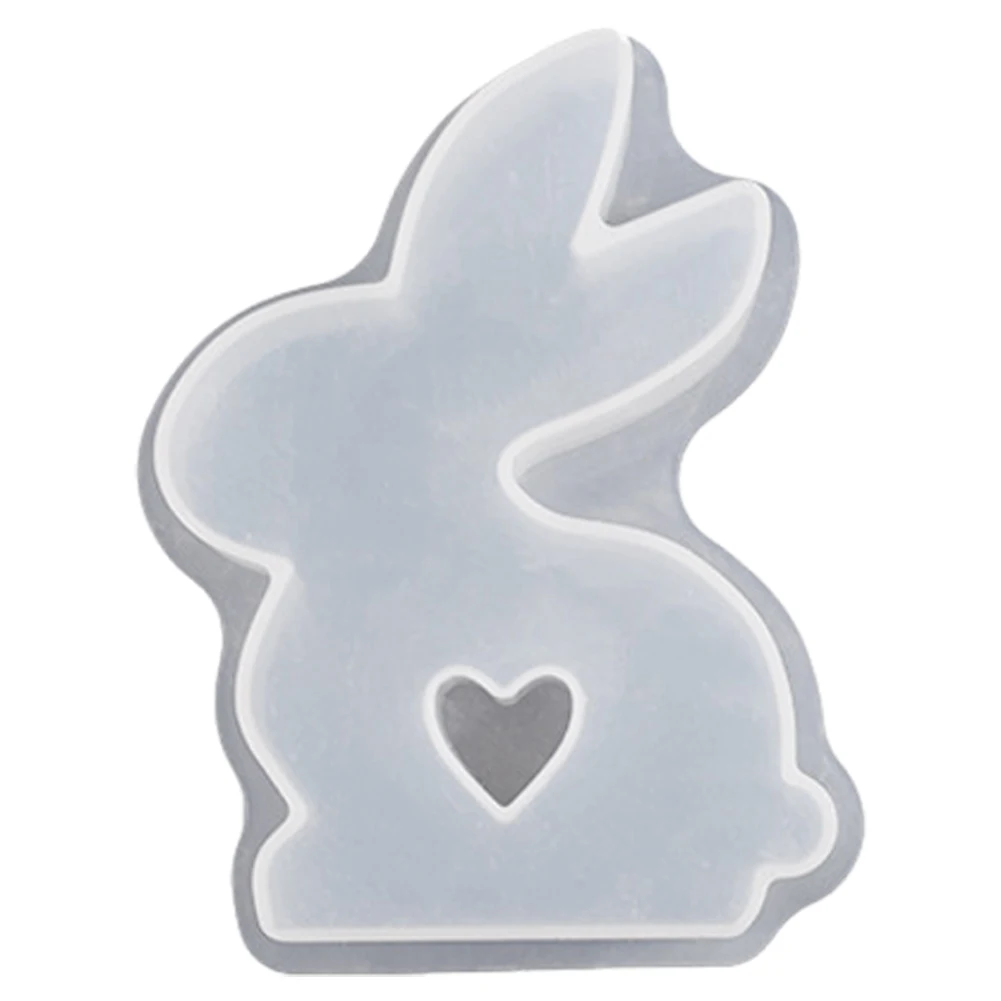 Moule à bougie d'aromathérapie lapin 3D, lapin de Pâques, lapin bricolage, moules à cœur creux, fournitures d'artisanat exécutif