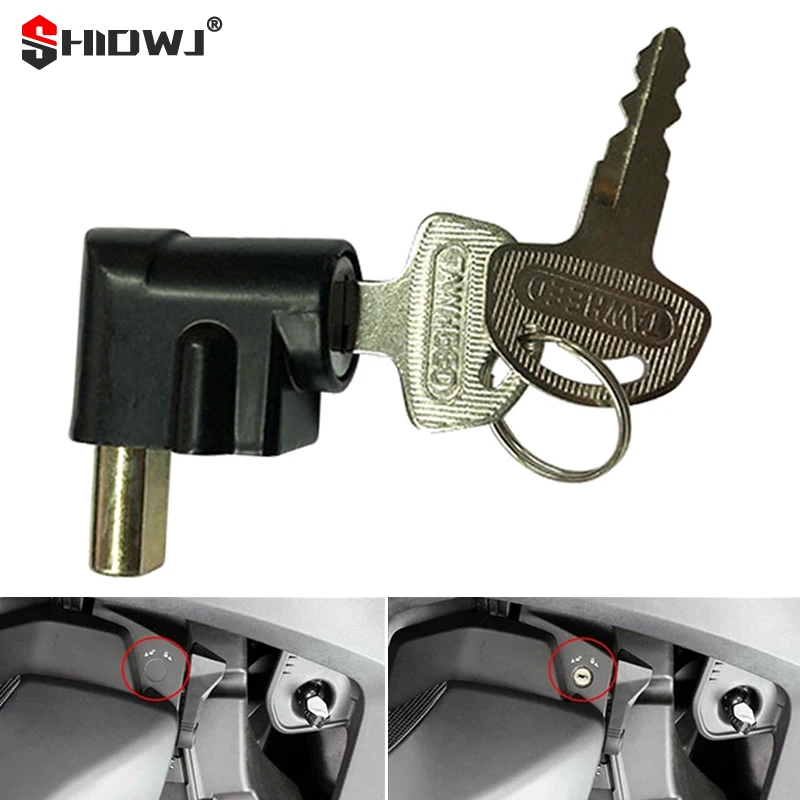 High Reliability Stainless Steel Motorcycle Steering Lock With Two Keys 2 Position Switch Fit For Suzuki GN125